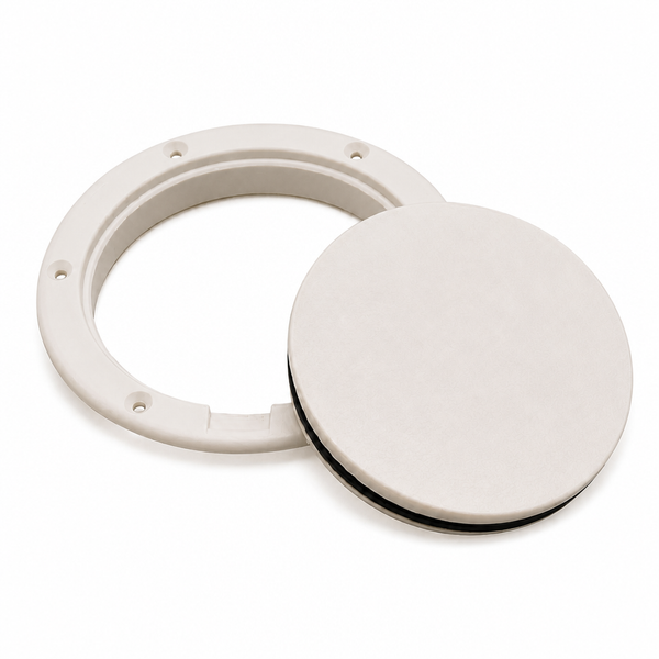 Seachoice 50-39501 Pry-Up Deck Plate 6" I.D. White - secondary product image