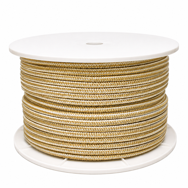 Seachoice 50-40170 Double Braid Rope Spool 1/2" x 600' Gold/White - Product View