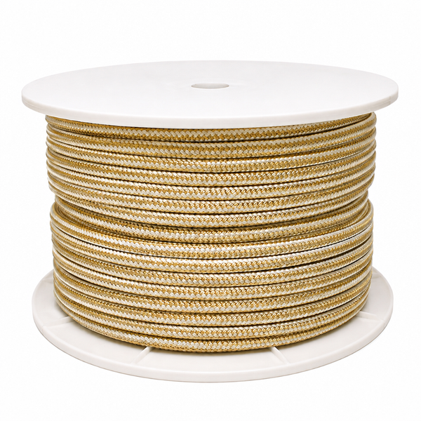 Seachoice 50-40180 Double Braid Rope Spool 5/8" x 600' Gold/White - Product View
