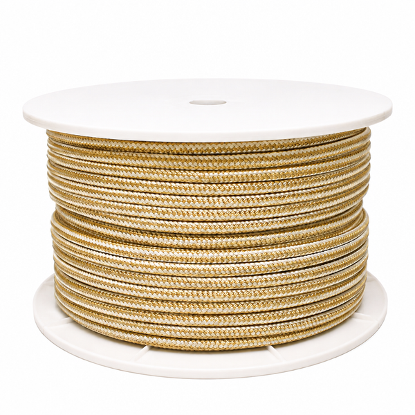 Seachoice 50-40190 Double Braid Rope Spool 3/4" x 600' Gold/White - Product View