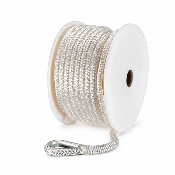 Seachoice 50-42101 Double Braid Nylon Anchor Line 3/8" x 100' White - Product View