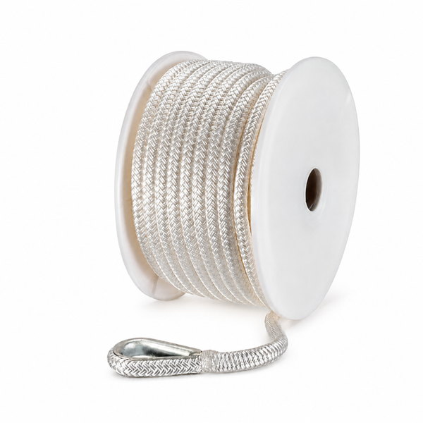 Seachoice 50-42111 Double Braid Nylon Anchor Line 3/8" x 150' White - Product View