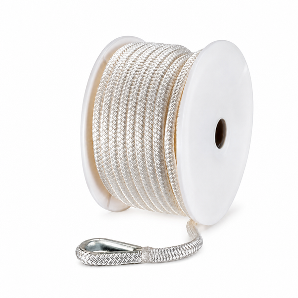 Seachoice 50-42141 Double Braid Nylon Anchor Line 1/2" x 150' White - Product View