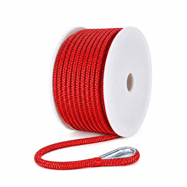 Seachoice 50-42171 Double Braid Nylon Anchor Line 3/8" x 100' Red - Product View