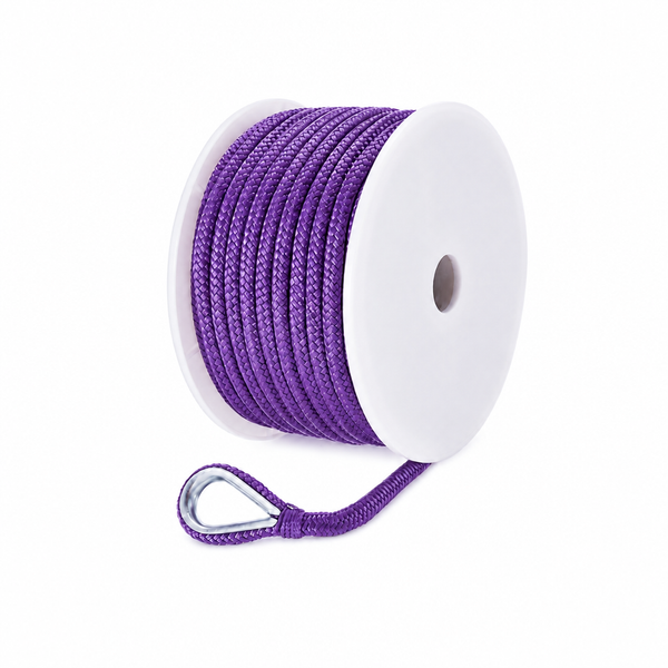 Seachoice 50-42231 Double Braid Nylon Anchor Line 3/8" x 100' Purple - Product View