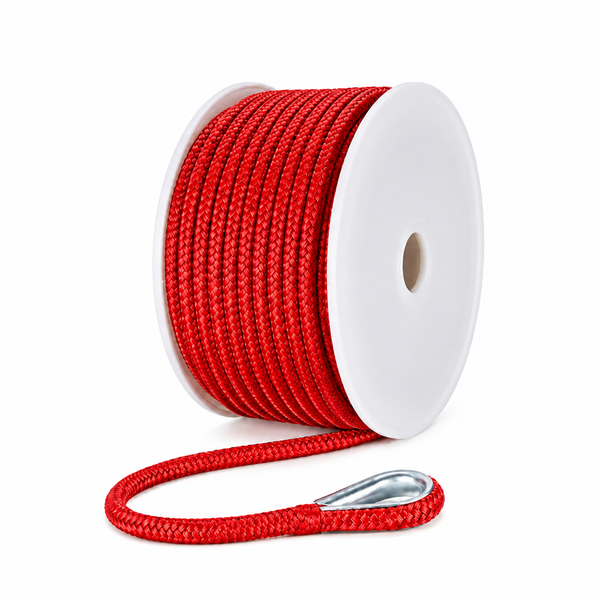 Seachoice 50-42261 Double Braid Nylon Anchor Line 1/2" x 150' Red - Product View