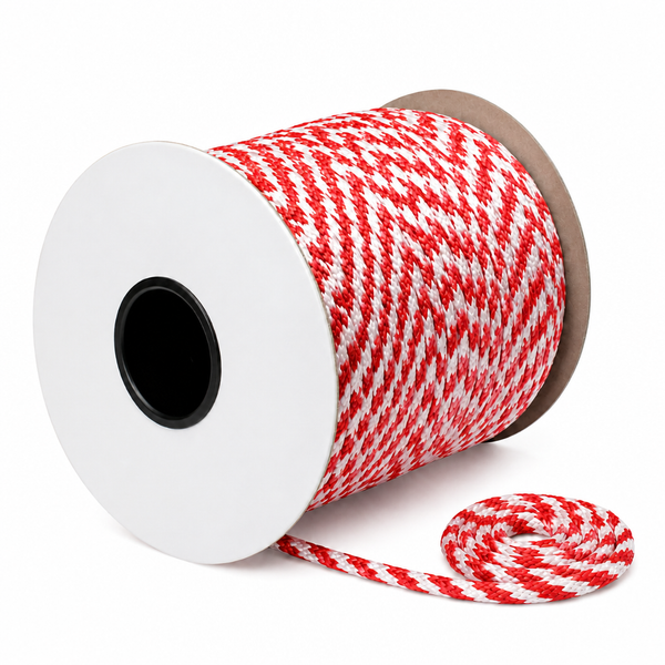 Seachoice 50-42770 Solid Braid 100% MFP Multi-Purpose Rope Spool 3/8" x 500' Red/White - Product View