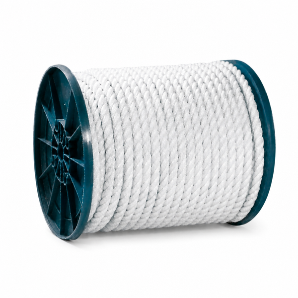 Seachoice 50-42840 3-Strand Twisted Nylon Rope Spool 1" x 600' White - Product View