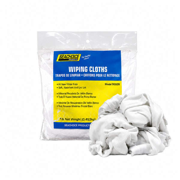 Seachoice 50-90009 New White Knits Wiping Cloths 1 lb Bag 1 lb bag - Product View