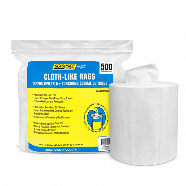 Seachoice 50-90029 Cloth-Like Rags 500 Count Bag 10" x 11" - Product View