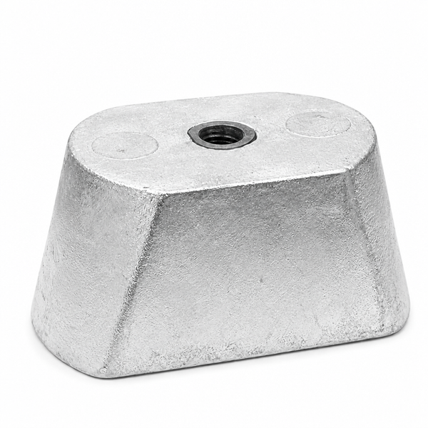 Seachoice 95648 Aluminum Oval Jet / Drive Anode - 3-3/4" L - Product View