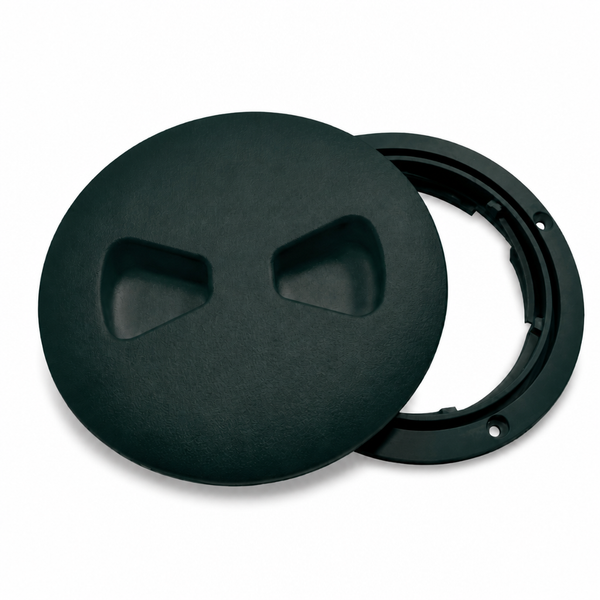 T-H Marine DPSLP41DP Low Profile Twist-Out Deck Plate 4" Black - Product View