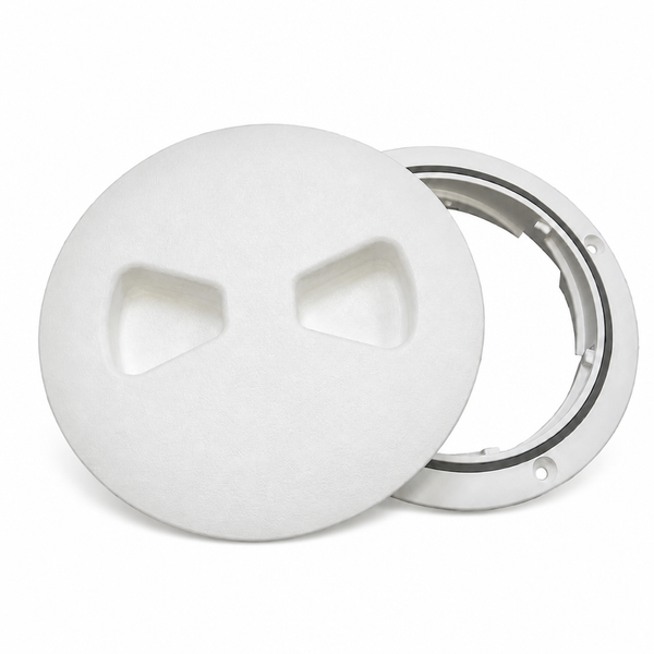 T-H Marine DPSLP42DP Low Profile Twist-Out Deck Plate 4" White - Product View