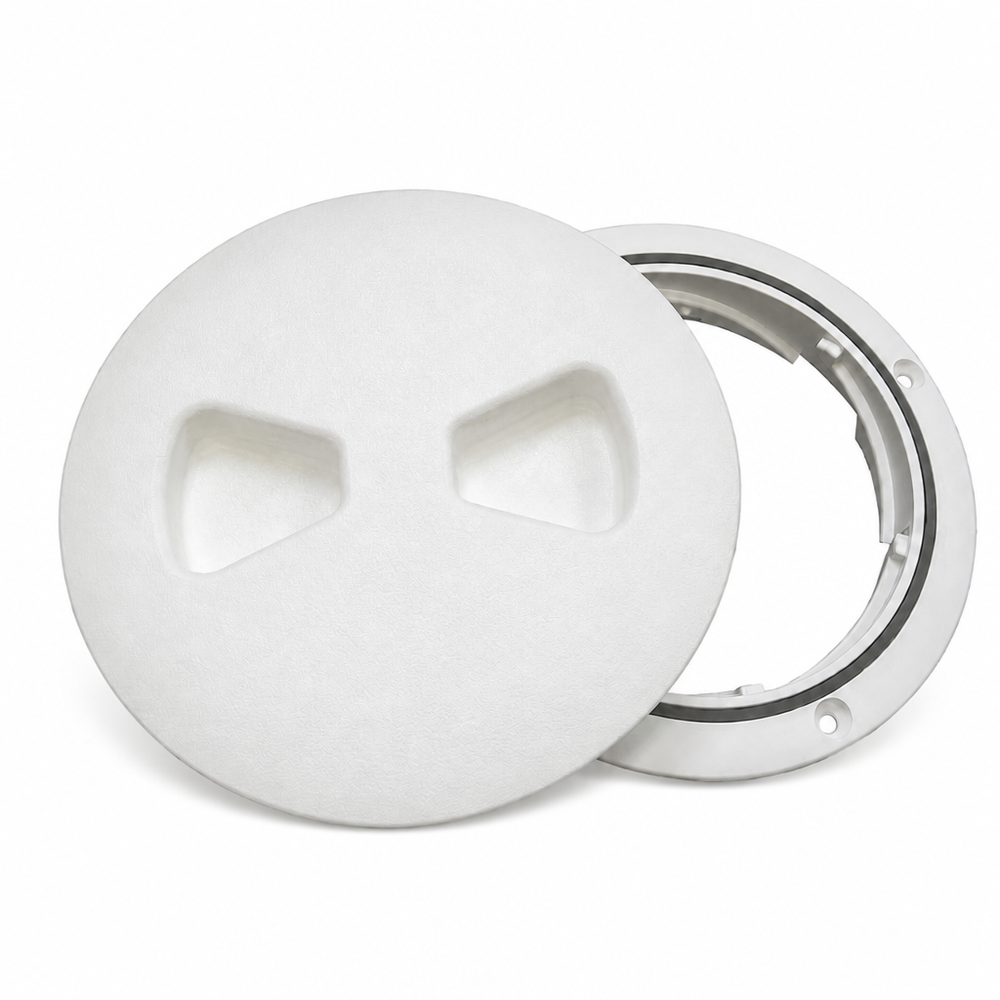 T-H Marine DPSLP42DP Low Profile Twist-Out Deck Plate 4" White - Product View