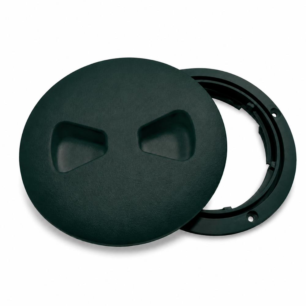 T-H Marine DPSLP61DP 6" Black Low Profile Twist-Out Marine Inspection Hatch - Product View