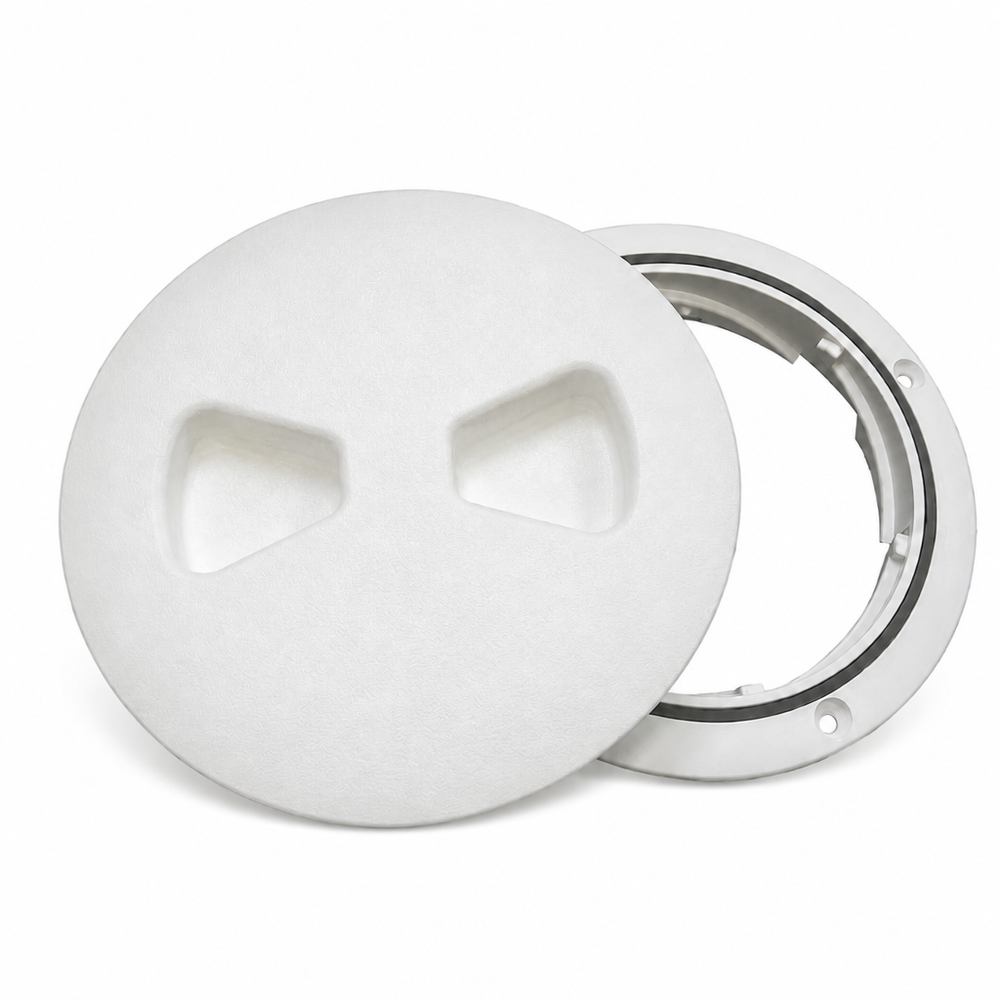 T-H Marine DPSLP62DP Low Profile Twist-Out Deck Plate 6" White - Product View