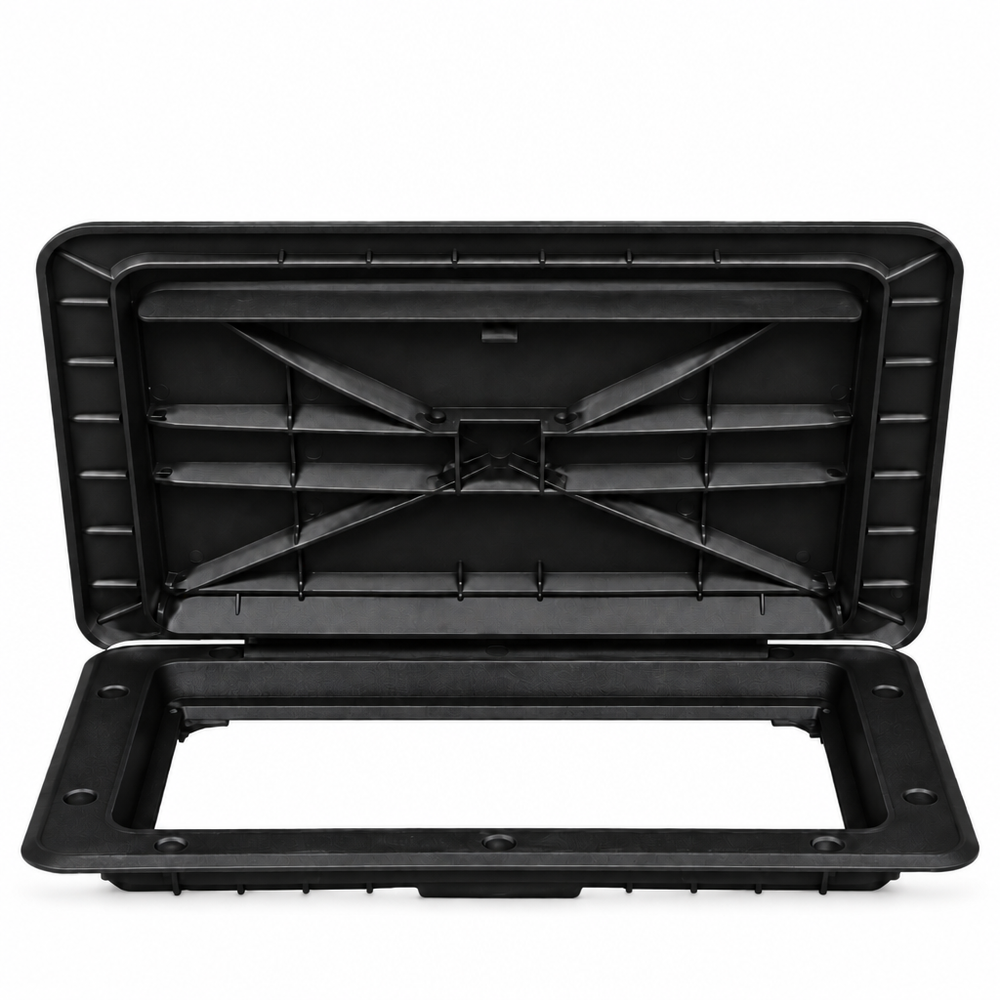T-H Marine HAT13241DP Sure-Seal Non-Locking Marine Access Hatch 13" x 24" Black - Product View