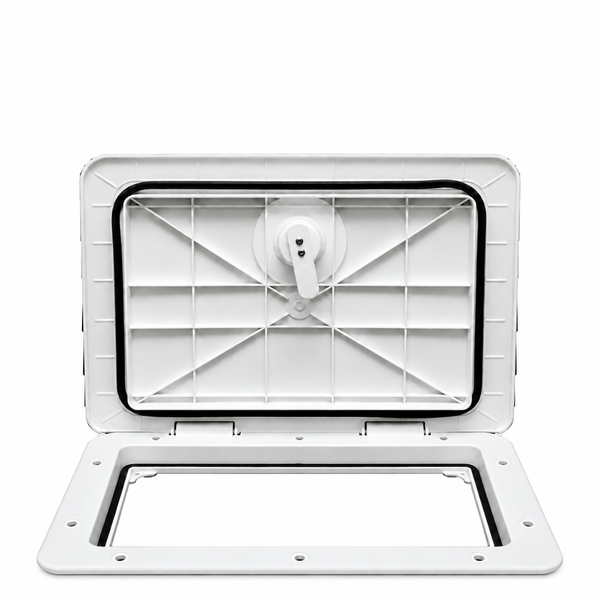 T-H Marine HAT13242DP Sure-Seal Marine Access Hatch without Lock 13" x 24" Polar White - Product View