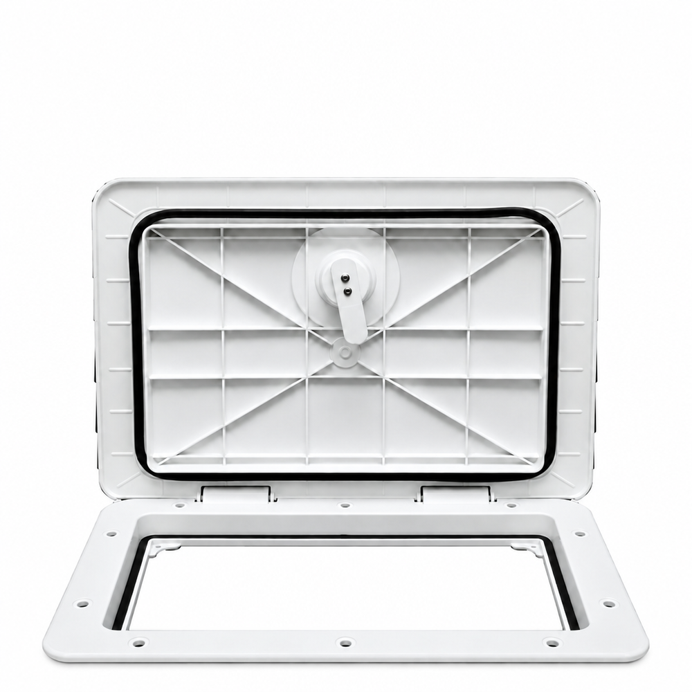 T-H Marine HATL13302DP Sure-Seal Locking Marine Access Hatch 13" x 30" Polar White - Product View