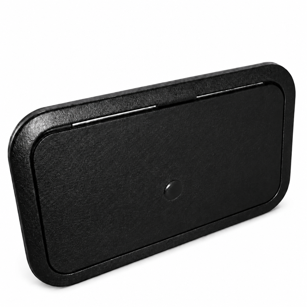 T-H Marine HDS11151DP Designer Series Non-Locking Marine Access Hatch 11" x 15" Black - Product View