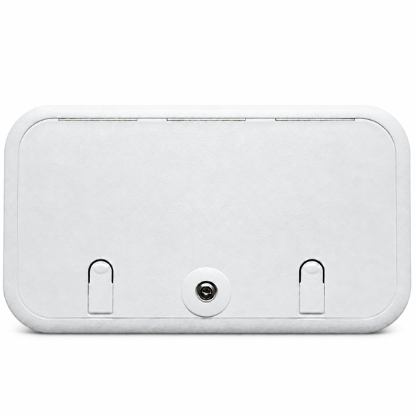 T-H Marine HDSL11152DP Designer Series Marine Access Hatch with Lock 11" x 15" White - Product View