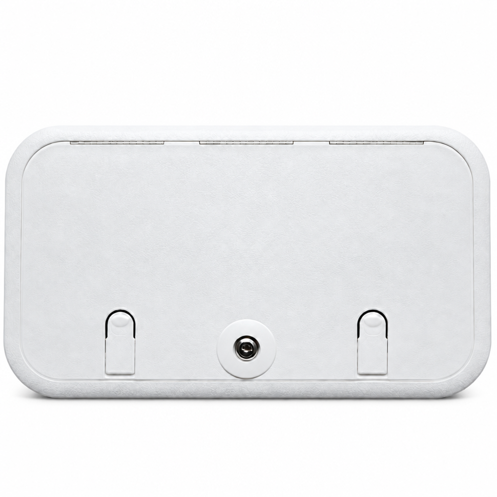 T-H Marine HDSL11152DP Designer Series Marine Access Hatch with Lock 11" x 15" White - Product View